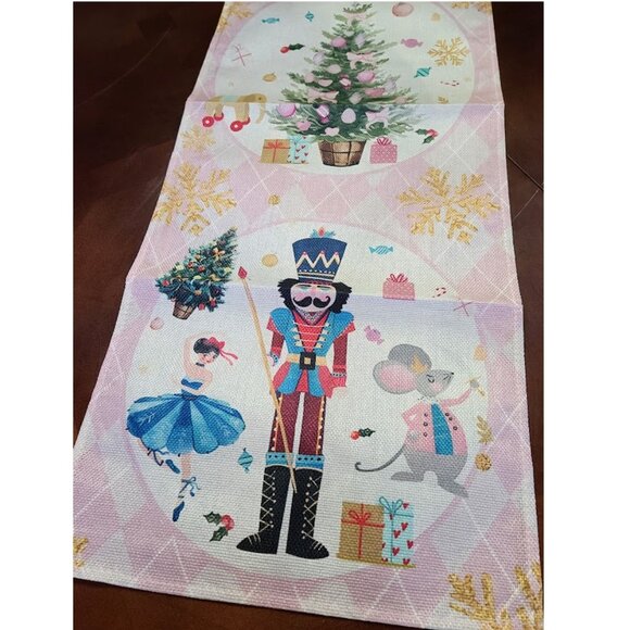 Nutcracker Table Runner Christmas Decor Holiday Decoration Decorative Cloth 72" - Picture 4 of 15